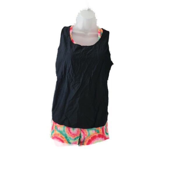 JASAMBAC 3 Piece Rainbow Tie-Dye Tankini Set Sz M - Picture 6 of 9